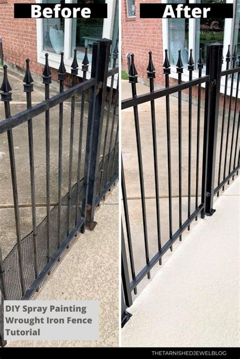 In this part, we're going to share with you the criteria we used or rather the factors we considered to identify easy to use. DIY Spray Painting Wrought Iron Fence Tutorial - thetarnishedjewelblog in 2020 | Wrought iron ...