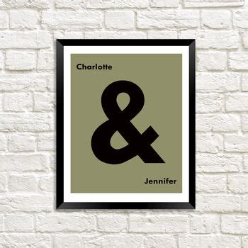 Personalised Ampersand Name Print By Tillybob And Me