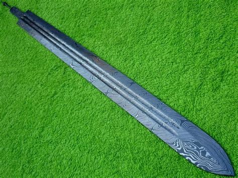 Damascus Steel Blank Blade Sword Making Supplies Custom Hand Forged