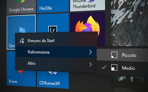 Windows 10 Vicino Laddio Alle Live Tile Nel Menu Start