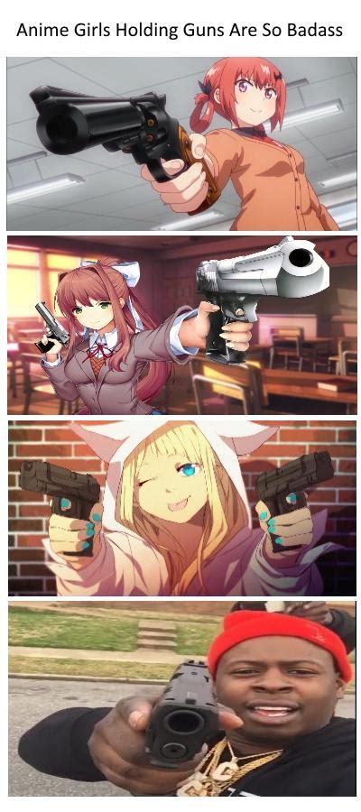 Anime Girls Holding Guns Are So Badass Animemes