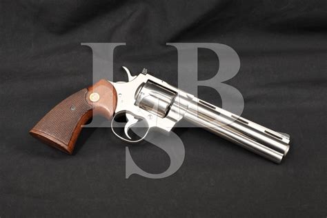 Colt Python Model I3661 Nickel 6″ 357 Magnum Double Action Revolver