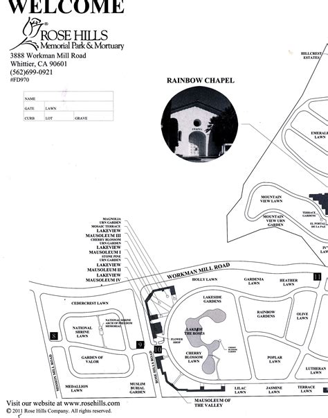 Rose Hills Plot Map