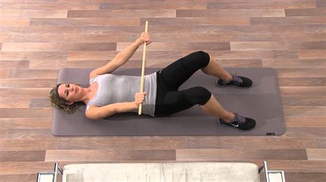 Shoulder Rehab Assistive Arm Raises With Stick Lying Down Shoulder