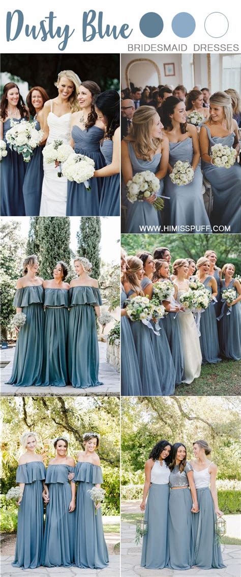 20 Dusty Blue Bridesmaid Dresses Youll Love Page 2 Of 2 Hi Miss Puff