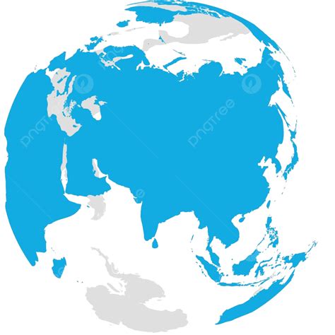 Vector Illustration Of A Flat Earth Globe Featuring A Blue World Map