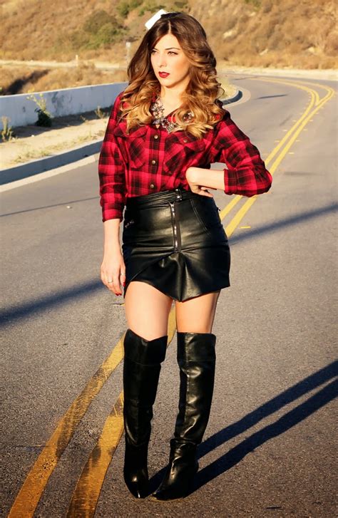 Women In Leather Skirts And Boots Dress Ala