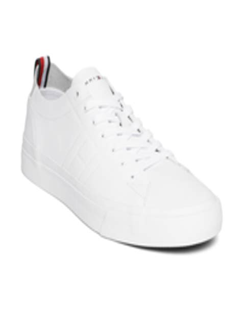 Buy Tommy Hilfiger Men White Leather Sneakers Casual Shoes For Men