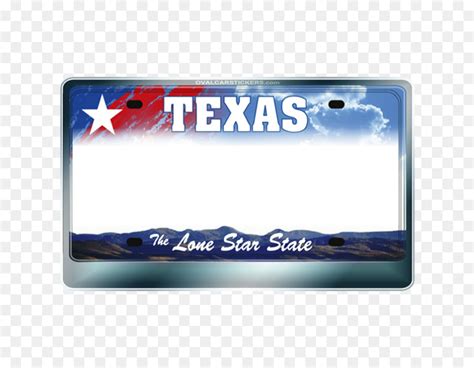 Texas Temporary License Plate Template