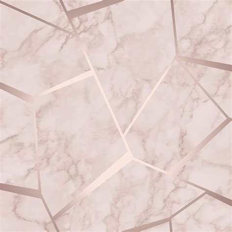 Fine Decor Fractal Geometric Marble Wallpaper Rose Gold Fd42264 Amazon