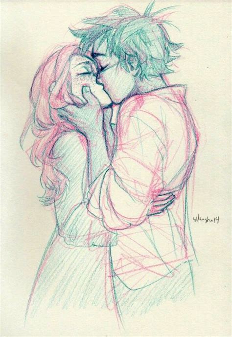 Harry Y Ginny Drawings Couple Drawings Art Drawings