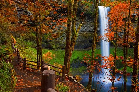 Waterfall In Autumn Forest Image Id 287758 Image Abyss