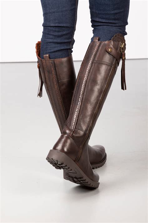 Ladies Tall Leather Country Boots Uk Knee High Boots Rydale