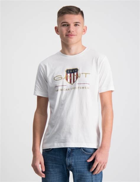 Gant Archive Shield Ss T Shirt Weiß Für Jungen Kids Brand Store