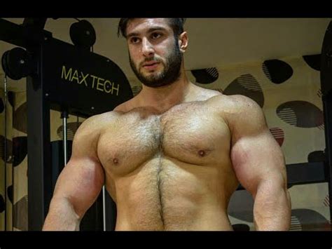 Hairy Muscle Bodybuilder Harun Yilmaz With Big Pecs Flexing YouTube