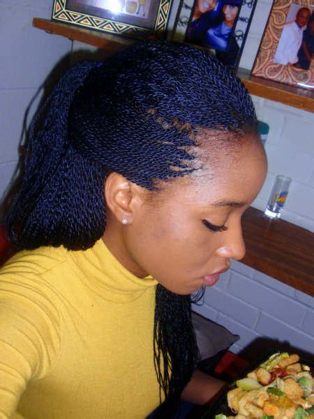 Micro twists with kinky tips. Two Strand Twist Styles That are Super Easy To Do!