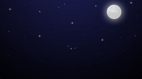 Moon Night Sky And Stars Drawing On Adobe Photoshop Joe