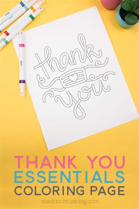 Toilet paper seems to be sold out of every grocery store because of 7+ free printable thank you coloring pages, including unicorn thank you cards! Thank You Essentials Coloring Page - Tried & True Creative ...