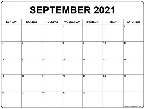 September 2019 Calendar 56 Calendar Templates Of 2019 Calendars