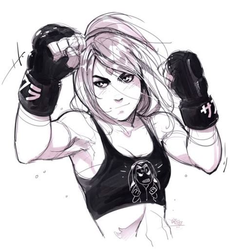 Shannonsketches Said Sakura Kickboxing Boxing Girl Kickboxing