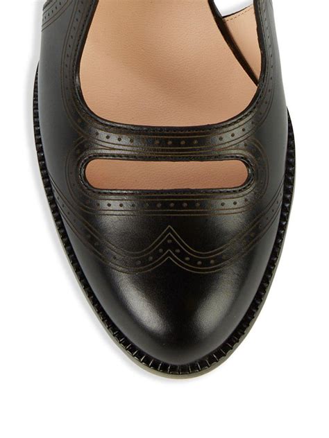Fendi Chameleon Leather Mary Jane Pumps In Black Lyst