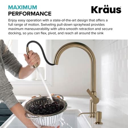 Kraus Kpf Sfs Spot Free Stainless Steel Oletto Gpm Single Handle Pull Down Kitchen