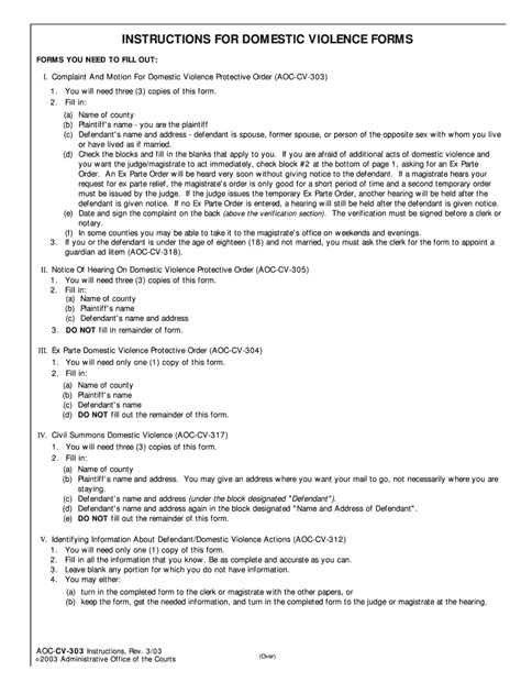 Complaint And Motion For Domestic Violence Protective Order Form Fill