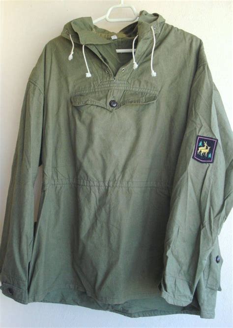 Green Vintage Мens Canvas Anorak With Hood Military Army Etsy
