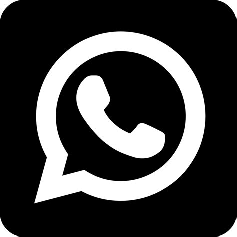 Icon Vector Png Whatsapp Logo Black And White Hd Splash White Outline