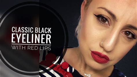 Classic Black Eyeliner With Red Lips 👄 Youtube