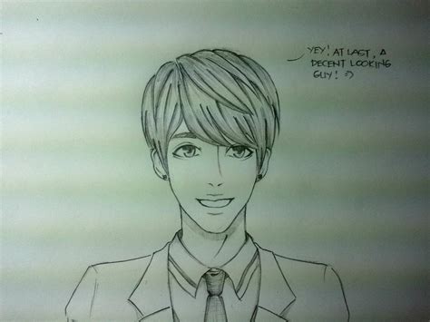 Use a pencil and draw a stick figure. Handsome anime guy by Paaat19 on DeviantArt