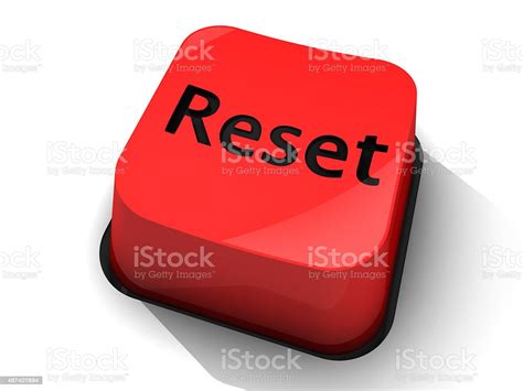 Red Reset Button Stock Photo Download Image Now Push Button