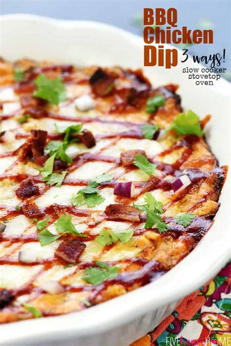 Get the recipe from delish. Scrumptious BBQ Chicken Dip ~ 3 Ways! • FIVEheartHOME