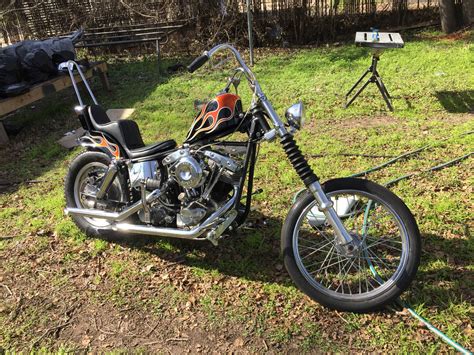 Harley davidson shovelhead choppers and bobbers. 1976 Crazy Frank Stroker Shovelhead Chopper 93ci
