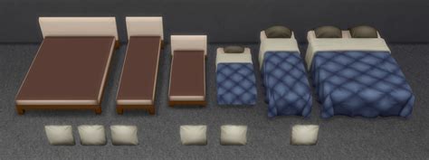 Crosshatch Delight Bed Set Ts4bb Ts4bbbedroom Sims 4 Beds