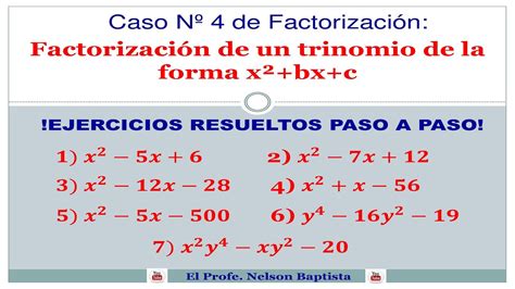 Factorizacion De Trinomios