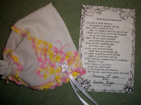 A Magic Baby Bonnet Made With Only A Few Stitches Out Of A Vintage