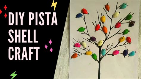 Pista Shell Craftspista Shell Wall Decorationdiy Tree With Birds