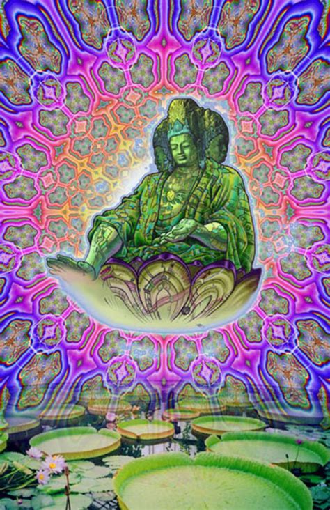 Art Trippy Dope Weed Hipster High Psychedelic Buddhism