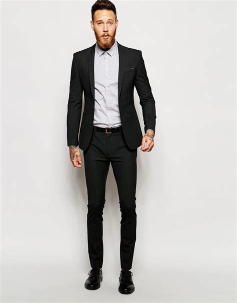 Looking for the coolest suits for men? ASOS Super Skinny Suit Jacket In Charcoal | Skinny suits ...