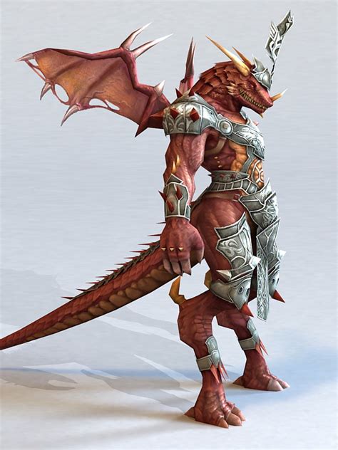 Dragonkin Male Warrior 3d Model 3ds Max Files Free