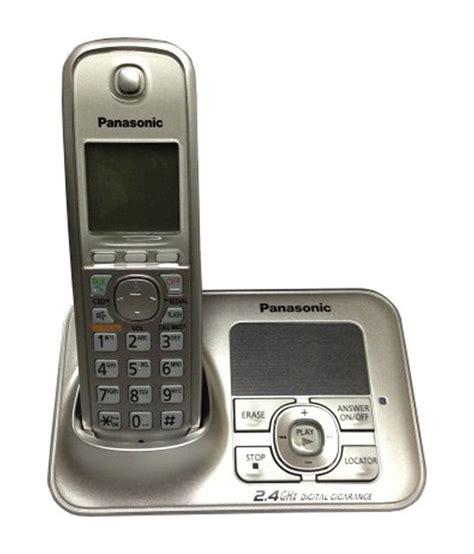 Buy Panasonic Kxtg 3721sx Cordless Landline Phone Silver Online At