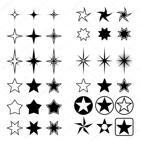 Star Shapes Collection — Stock Vector © Tuulijumala 2376786
