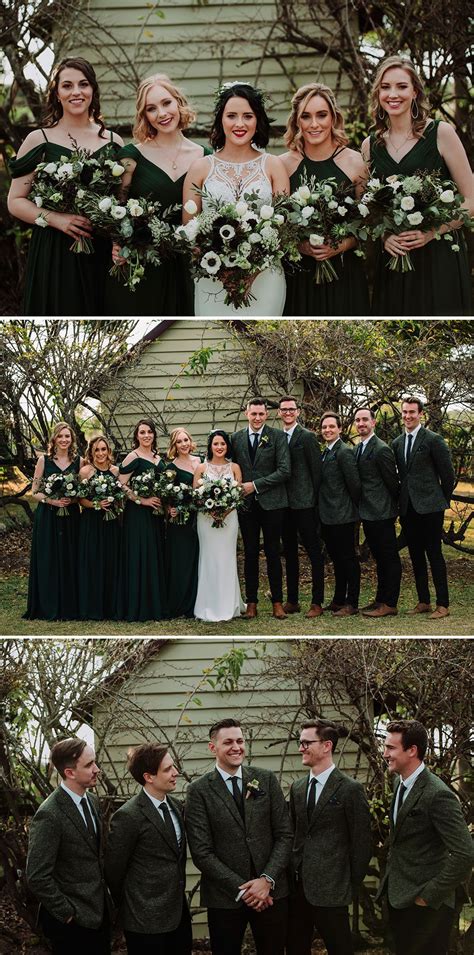 Striking Black, White & Forest Green Wedding Inspiration | Forest green