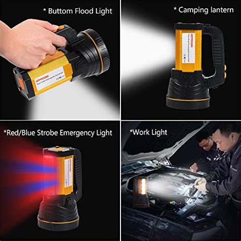 Geprosma High 6000 Lumen Powerful Rechargeable Flashlight Handheld