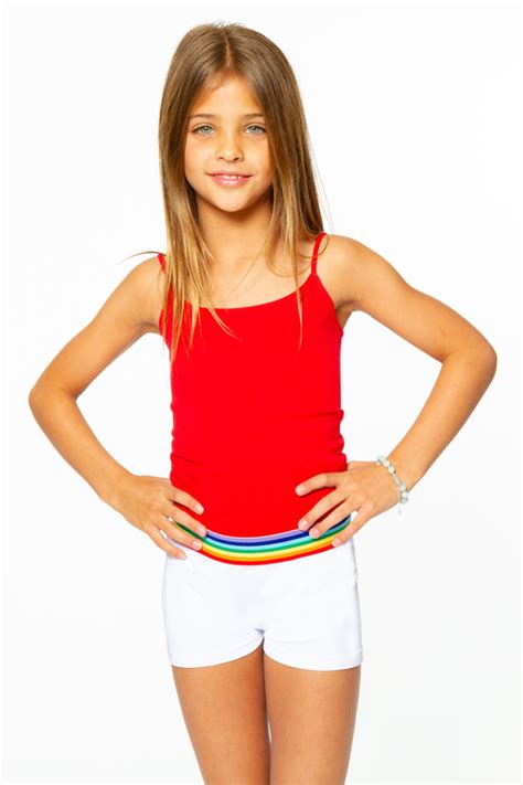 Boy Shorts W Rainbow Waist Elastic Band For Tweens 7 14