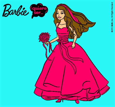Dibujo De Barbie Vestida De Novia Pintado Por Bogi Bogi En Dibujos Net My Xxx Hot Girl