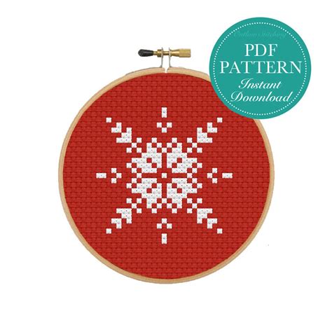 Counted Cross Stitch Pattern Snowflake Etsy Uk