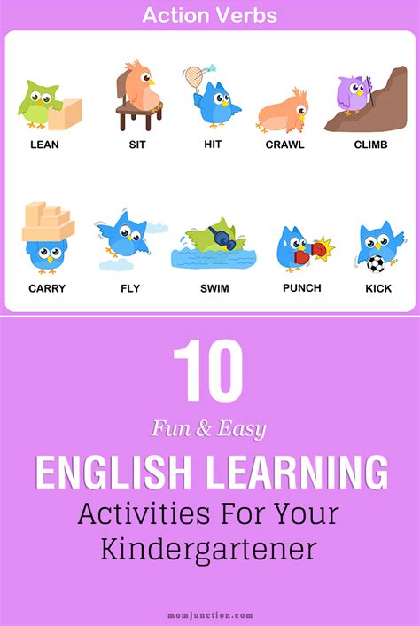 10 Fun English Learning Games And Activities For Kindergarten