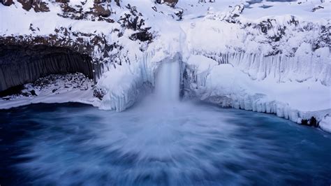2560x1440 Waterfall Iceberg Snow 1440p Resolution Wallpaper Hd